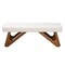 Baxton Studio Rika Japandi Cream Boucle Fabric and Walnut Brown Finished Wood Bench 228-12922-ZORO - alternate 3